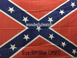 100pcs Confederate Flag Confederate Battle Flags Two Sides Printed Flag Confederate Rebel Civil War Flag National Polyester Flags factory