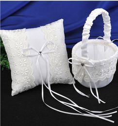 Lace Pretty Girl Boy Flower Basket For Wedding Handmade Wedding Ceremony Party Favors Supplies Ribbon Girl's Golwer Baskets208x