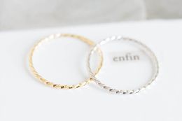Moda anelli placcati oro 18 carati anelli twist accatastabili anelli accatastabili anelli femminili anelli di saldatura manuale