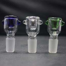 Honeycomb Inset Built in Screen Male Slide Glass bowl 3 Colour Optional 14mm or 18mm joint with Dot handle Honeycomb for Glass bongs