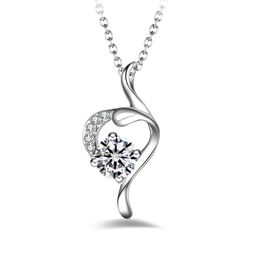 Free shipping fashion high quality 925 silver angel with White diamond Jewellery 925 silver necklace Valentine's Day holiday gifts Hot 1693
