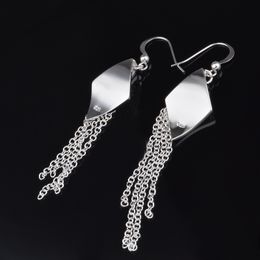 Fashion Pretty Explosion models in Europe and America Fashion Shine Noble Diamond Tassel 925 Silver Earrings silver earrings 1165