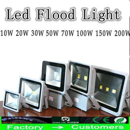 Einzelhandel LED-Flutlicht für den Außenbereich, 10 W, 20 W, 30 W, 50 W, 70 W, 100 W, 150 W, 200 W, wasserdicht, warmweiß, kaltweiß, COB-Landschaftsflutlicht, Wandwaschlicht