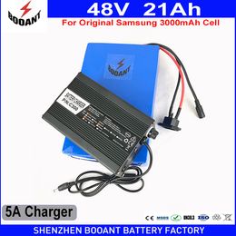 eBike Battery 48v 21ah 1800w for Samsung 3000mah 18650 for Bafang Motor with 5A Charger Lithium Battery 48v Free Shipping