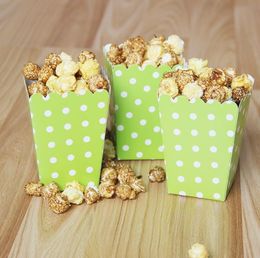 Popcorn food carton Colour wave point snack bag disposable Birthday wedding dinner party supplies 1000pcs DHL Free