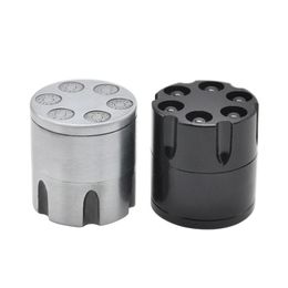 Zinc Alloy Revolver Bullet Diameter 29MM 3 Layers Herb Grinder Spice Herbal Smoking Crusher Hand Muller Tobacco Crank