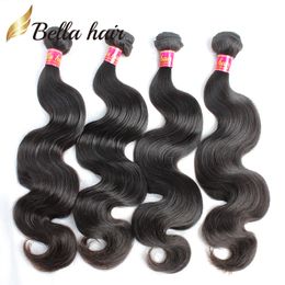 peruvian human virgin hair bundle body wave wavy hair extension full bundles 100 unprocessed remy weft 834inch 4pcs bellahair