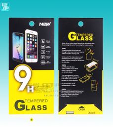 1000pcs 189*88mm Mobile Tempered Glass Screen Protector Retail Packaging New with Hang Hole Paper Package Book Style Box Pack Bags