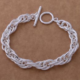 Free Shipping with tracking number Top Sale 925 Silver Bracelet Gyrosigma Bracelet Silver Jewellery 10Pcs/lot cheap 1579
