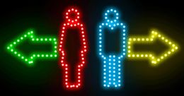 RESTROOM Toilet Women LED Novelty Indoor LIGHT SIGN Neon Cafe Bar Pub Shop Restaurant Free Shipping