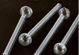 90mm Pyrex oil burner pipe clear glass oil burner glass tube glass pipe oil nail (50pcs/lot)