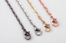 Fashion Jewelrys 10pcs lot DIY Alloy Long Floating Chain Necklace Fit For Magnetic Glass Charms Locket Pendant288F