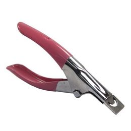 Wholesale-1Pcs Nail Cutter Pedicure Manicure Tool Acrylic False Nail Clipper Cutter Red