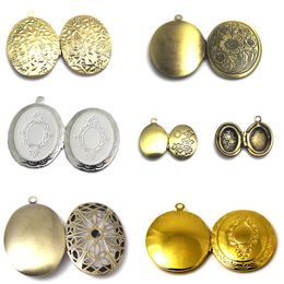 Beadsnice vintage locket women pendants photo lockets brass necklaces pendants family locket mothers day gift ID 32272