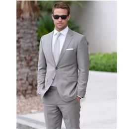 classic fashion high quality light gray mens business set mens tuxedo and mens wedding dresses jackets pants