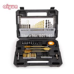 68pcs/set drill bits set masonry impact drill wood flat drill twist drill bit for metal woodworking