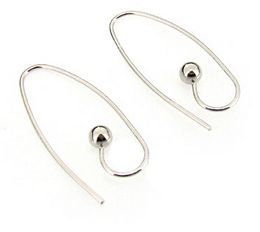 EarWires fashion diy earring pins findings Valentine day French ear wire 925 sterling silver solid hoop earring hooks 25mm 10pairs/lot CF019