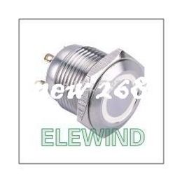 ELEWIND 16mm Ring illuminated white push button switch (PM161F-10E/J/W/2.8V/S)