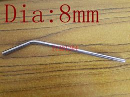 200pcs/lot DHL Free Shipping 8mmx215mm Stainless Steel Bend Straw Metal Drinking Straws 8.5" With slot