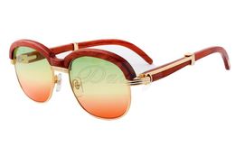 Designer For Man&Woman Wooden Full Frame Fashion High-End , High-Quality Natural Leggings Sunglasses Size: 60-18-135mm