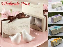 2014 new fashion wedding Favours 100set 200 pcs love birds salt and pepper shaker party Favours fedex free shipping