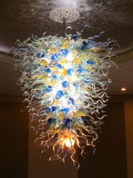 Lamp Home Decorative Chandeliers Lights Indoor Decoration LED Chain Pendant Lamps Hand blown Murano Colored Art Glass Chandelier