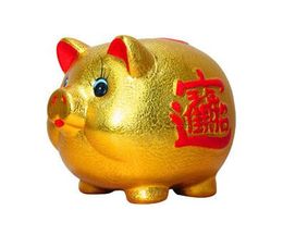 * pottery, golden pig, piggy bank, money box, money storage tank, creative children can only get out of the shop.