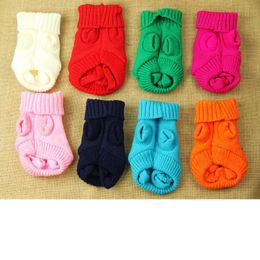 Wholesale-Small Dog Sweater Pup Puppy Doggy Kitten Milk Dog Clothes XXXS XXS Little Dog Vest Baby Dog Coat Cat Clothing