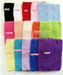 -15 pz 20cm x 23 cm (8-9inch) Neonata Crochet Tube Tube Tops Top involucro Cavallo Elastico Copricapo della fascia elastica, per Petti Top / Halter Top