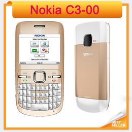 C3-00 Orjinal Nokia C3-00 Bluetooth FM JAVA 2MP Kilitli Cep Telefonu yenilenmiş