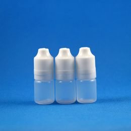 5ML LDPE Plastic Dropper Bottles 100PCS double proof bottles with Tamper proof & Child proof tips and caps