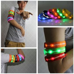 LED Arm Bands Lighting Armbands Leg Safety Bands for Cycling Skating Party Shooting Night Skating Wristband 7 Colours Wholesale LZ0497