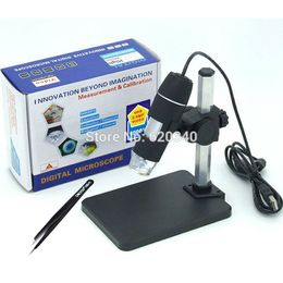 Wholesale-Free shipping 1000x USB Digital Microscope + holder(new), 8-LED Endoscope with Measurement Software usb microscope + tweezers