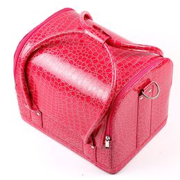 Cosmetic Case Makeup Train Case 1pcs/lot 5 Colours Bags Women Pink Tote Bag Make Up Organiser Multifunctional