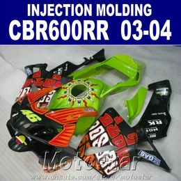 Customise Injection Moulding for HONDA CBR 600RR fairing kit 2003 2004 cbr600rr 03 04 motorcycle fairings set AYCS