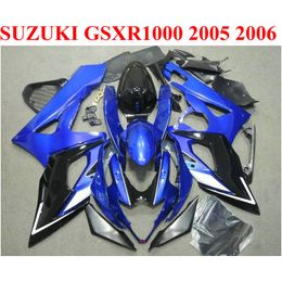 7 gifts abs bodykits for suzuki 2005 2006 gsxr1000 k5 k6 fairings set gsxr1000 05 06 black blue fairing kit ef83