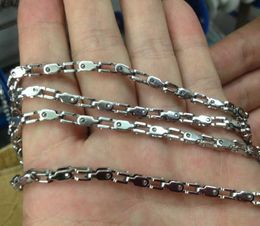 Free Shipping 5meter in bulk silver stainless steel 3.6mm Motorcycle chain Bicycle chain Jewellery findings marking DIY Necklace