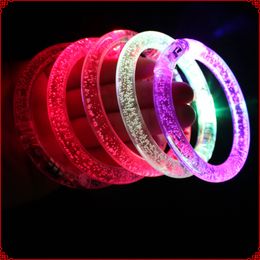 Braccialetto LED lampeggiante del discoteca del discoteca del braccialetto di colore d'ardore del braccialetto di lampeggiamento del regalo di Natale DHL libera il trasporto MOQ: 100pcs SVS0314 #