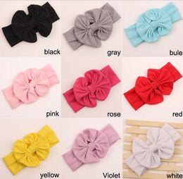 15%off About 18*5.5cm Hot Sell Girls Kids Baby Big Bow Hairband Headband Stretch Turban Knot Head Wrap 10pcs