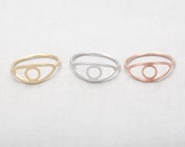 Fashion eye rings, drawing surface treatment rings, 18K Gold Plated rings for women Charm eye ball ring, party evil eye ring