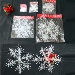 Christmas plastic Snowflake christmas trees decorations Xmas day christmas gifts 5 sizes Party Supplies[SKU:C106]
