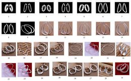 30 style 30pairs/lot Jewellery high-quality 925 sterling silver Ear clip Ear hoop earrings fashion gifts hyperbole big Ear ring