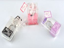 Free Shipping New Arrival Clear Color Heart Shaped Diamond Ring Keychain Wedding favors & gifts,300pcs/lot