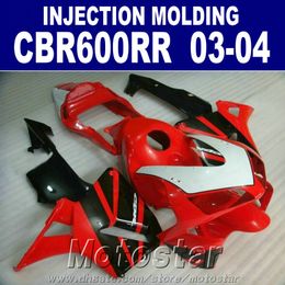 good 100 injection Moulding red set for honda cbr 600rr fairing 2003 2004 cbr600rr 03 04 body repair parts wyxs