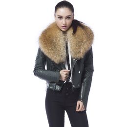 Where to Buy Women Leather Jackets Fur Collars Online? Buy Leather