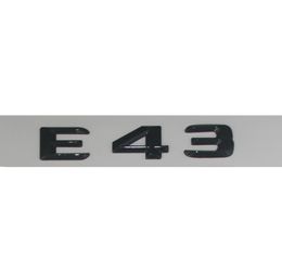 Gloss Black 3D Number Letters Rear Trunk Badges Emblems for Mercedes Benz E43