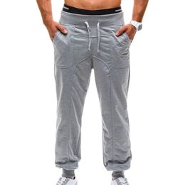 Wholesale-2016 New Mens Fashion Baggy Sweatpants Hip Hop Harem Sweat Pants Men Casual Solid Sport Jogging Trousers Pantalon Homme 13M0472