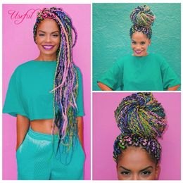 Christmas beautiful Ombre Colour JUMBO BRAIDS Premium extensiones de cabello 24inch SYNTHETIC braiding hair extensions crochet braids hair