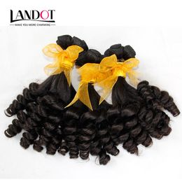 Grade 8A Unprocessed Malaysian Aunty Funmi Curly Virgin Human Hair Weave Bundles Romance Sprial Bouncy Egg Curls Natural Colour Can be Bleach