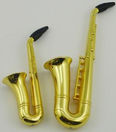 -5pcs / lot Pfeife Saxophon Pfeifentabak Gold Metallrohr